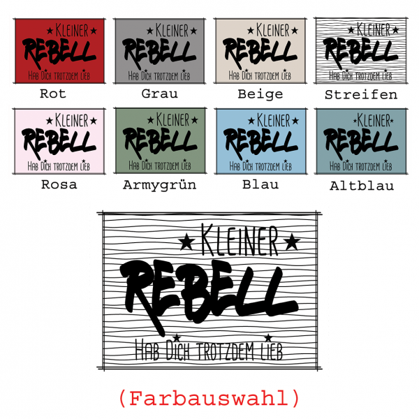Patch / Aufnäher  - "Kleiner Rebell" - FARBAUSWAHL